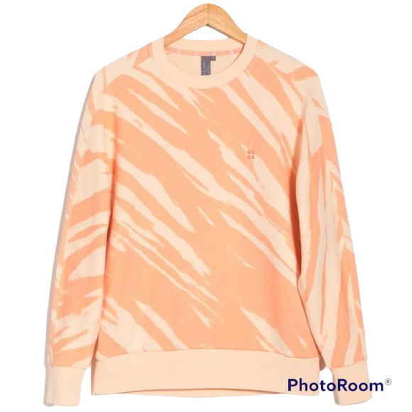NWT Sweaty Betty Sweatshirt, M (runs large), creamsicle orange, soft and cozy! - Picture 1 of 15